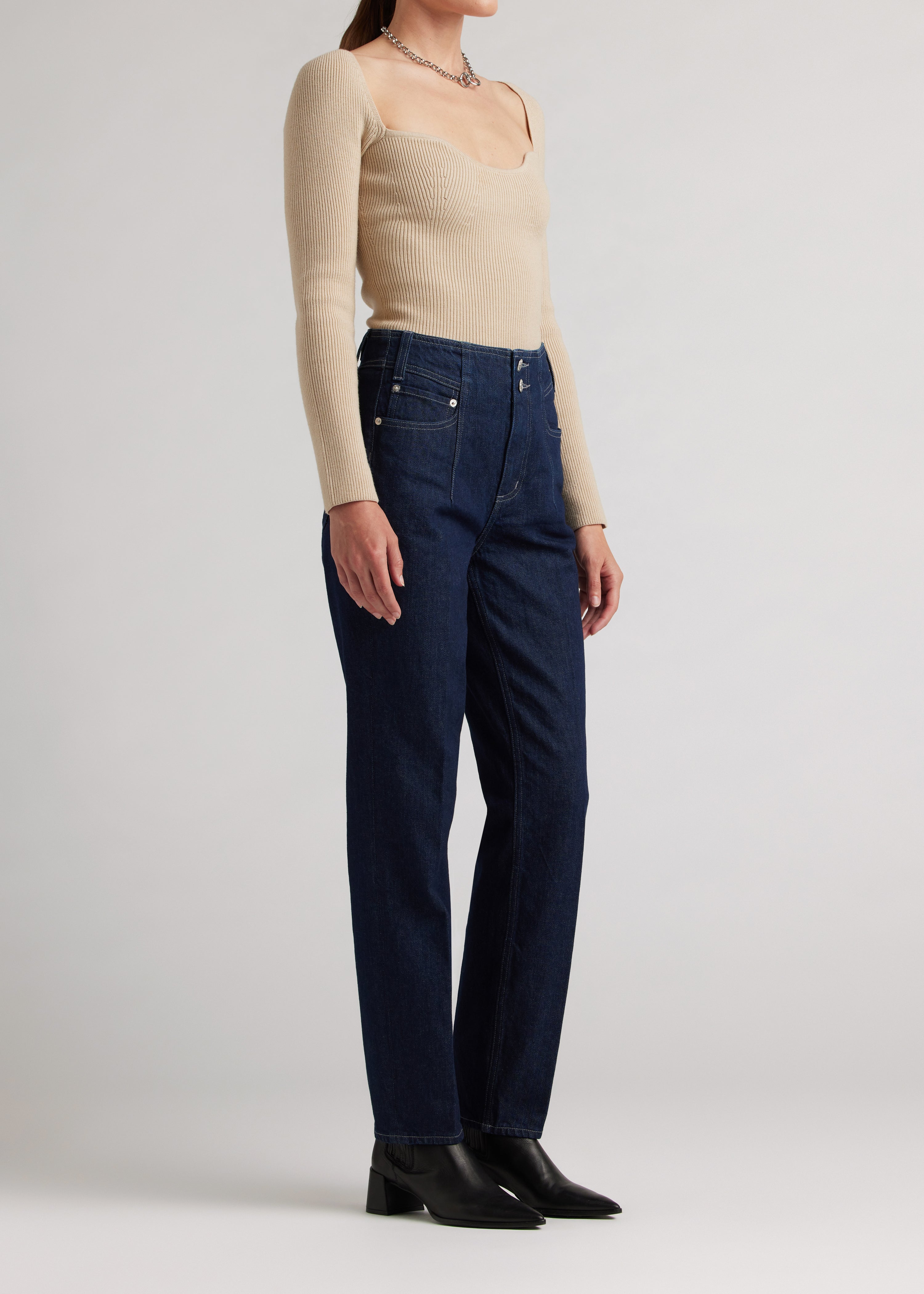 Frankie High Rise Relaxed Jean in vibration